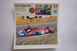 Transports - Sports Moto - Carte Fiche Technique Moto ( Elf-lcr-krauser-side-car-grand Prix  1990 - Motorcycle Sport