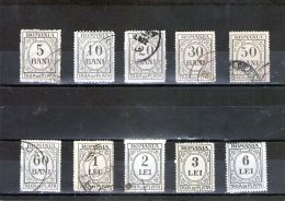 1921/26  -   FRAIS DES PAIEMENT Mi No 52/61 Et Yv No 57/66 édition Complète - Postage Due