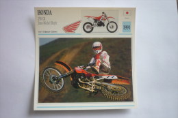 Transports - Sports Moto - Carte Fiche Technique Moto ( Honda 250 Cr - Jean-michel Bayle - Cross -1991 - Moto Sport