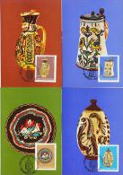 HUNGARY - 1968.Maximum Card Cpl.Set - 41st Stampday And Hungarian Earthernware (Folk Art) Mi 2443-2446 - Cartoline Maximum