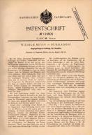 Original Patentschrift - W. Meyer In Büdelsdorf ,1898, Regelung Für Heizöfen , Heizung , Ofen , Heizungsbau , Rendsburg - Rendsburg