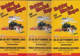 Lotto 3 Cataloghi Fiera Modellismo Novegro 2001-2002-2003 - Modelismo