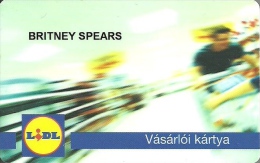 BRITNEY SPEARS ROCK & ROLL POP MUSIC USA UNITED STATES SUPERMARKET CUSTOMER LOYALTY CARD * Lidl Britney Spears * Hungary - Musique