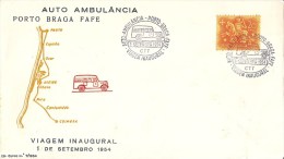 Braga - Envelope Da Viagem Inaugural Auto Ambulância Porto Braga Fafe. História Postal. Filatelia. - Ortsausgaben