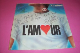 JF MICHAEL  °  AUTOGRAPHE SUR DISQUE VINYLE 45 TOURS - Handtekening