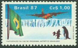 BRAZIL #2096  - ANTARTIC PROGRAM  - AIRPLANE   - 1987 MINT - Ungebraucht