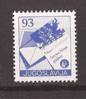 1987 JUGOSLAVIJA  NEW YEAR, CHRISTMAS  GLUECKWUNSCH-TELEGRAMM FREIMARKEN POSTDIENST MNH - New Year