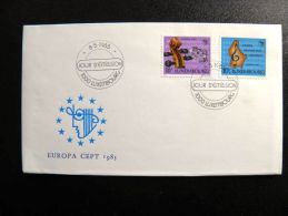 Cover From Luxembourg Special Cancels Music Musical Instrument Europa Cept Fdc - Covers & Documents