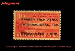 CUBA MINT. 1935-01 PRIMER TREN AÉREO INTERNACIONAL - Ongebruikt