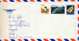 TERRE DE ROSS. N°24 De 1988 Sur Enveloppe Ayant Circulé. Baleine. - Balene