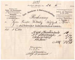Uralte Rechnung 1902 - A. Marschhausen In Friedland , Tuchmanufactur & Modewaren , Mode , Mecklenburg !!! - Textile & Clothing