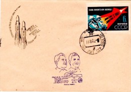 USSR Russia 1962 Siauliai "Vostok 3, Popovich" Spaceship/Vaisseau Cacheted  Cover Lollini #3541 - Russie & URSS