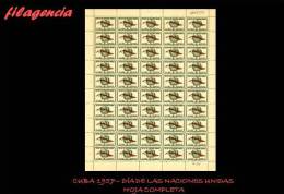 CUBA. PLIEGOS. 1957-16 DÍA DE LAS NACIONES UNIDAS. SERIE COMPLETA - Ongebruikt