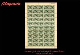 CUBA. PLIEGOS. 1958-11 INAUGURACIÓN DEL PALACIO DE LA UNESCO. SERIE COMPLETA - Unused Stamps