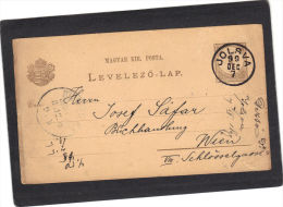 Hongrie Entier Postal De JOLSVA 1899 Pour Wien Autriche - Ganzsachen