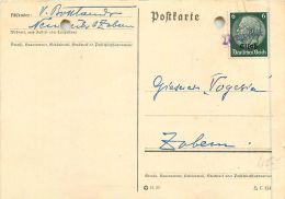 67 ZABERN - Carte De Correspondance Perforée - Saverne