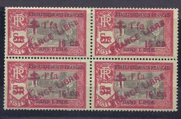 French India1942: Yvert214 Mnh** Block - Unused Stamps