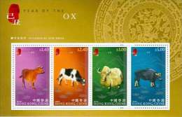 China Hongkong 2009 Block Postfr. Jahr Des Ochsen - Vaches
