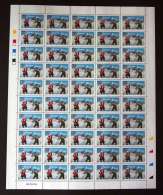 FRANCE 2001 FEUILLE COMPLETE BONNE ANNEE 3437**; 50 TIMBRES - Full Sheets
