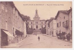 Carte Postale Ancienne  1925   "Saint-Jean-de-Bournay" (38)  Rue De L'Hotel De Ville - Saint-Jean-de-Bournay