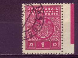 COAT OF ARMS-PORTO-1 DIN-POSTMARK-LJUBUŠKI-BOSNIA AND HERZEGOVINA-YUGOSLAVIA-1931 - Portomarken