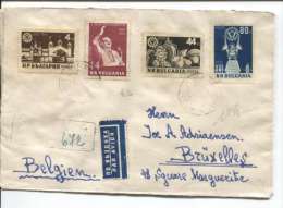 Bulgaria Sofia  1955 Registered Cover To Belgium Brussels PR340 - Storia Postale