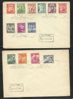 Pologne  Poland Polen Polska ° Oblitérés YT 400/13  Fi 310/322 Sur 2 Documents - Covers & Documents