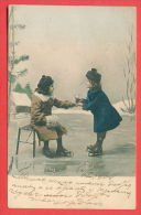 135938 / 1904 SPORT - Figure Skating Patinage Artistique Eiskunstlauf  TWO YOUNG GIRLS - 718 GABROVO - SVISHTOV BULGARIA - Patinaje Artístico