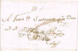 5669. Carta Entera Pre Filatelica SELVA De CAMP (Tarragona) 1790 - ...-1850 Prefilatelia