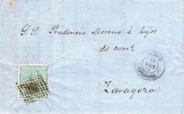 5670. Carta Entera FABARA (Zaragoza) 1872, Fechador De Caspe - Brieven En Documenten