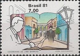 BRAZIL - LIMA BARRETO (1881-1922), WRITER, BIRTH CENTENARY 1981 - MNH - Unused Stamps