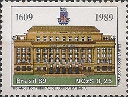 BRAZIL - COURT OF JUSTICE, BAHIA, 380th ANNIVERSARY 1989 - MNH - Unused Stamps