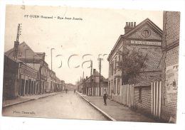 Saint-Ouen (80) : Rue Jean Jaurès Prise Au Niveau De La Gare En 1930 (animé). - Saint Ouen