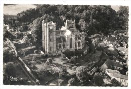 Chaumont-en-Vexin (60) : Vue Aérienne Générale Au Niveau De L'église Saint-jean-Baptiste En 1951 PF. - Chaumont En Vexin