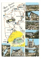 Cp, Carte Géographique, Nos Beaux Week-End, Voyagée - Maps