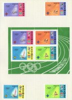 1972  Munich Olympic Games Stamps And Souvenir Sheet MiNr 340-3, Block 5 MH - Bahama's (1973-...)