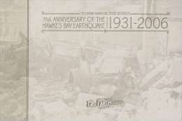 New Zealand 2006 Anniversary Hawkes Bay Earthquake MS Booklet - Markenheftchen