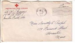GOOD USA Postal Cover 1943 - American Red Cross Free - Briefe U. Dokumente