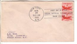 GOOD USA FDC 1949 - Airplanes - 1941-1950