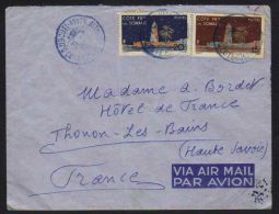 COTE DES SOMALIS - DJIBOUTI / 1954  LETTRE AVION POUR LA FRANCE / 2 IMAGES (ref 5295) - Covers & Documents