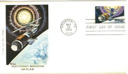 STATI UNITI - USA - SUCCESSI MISSIONI SKYLAB - ANNO 1974 - HOUSTON TX - 14 MAGGIO 1974 - Marcophilie