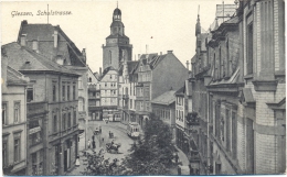 Giessen, Schulstrasse Mit Strassenbahn, Um 1910 - Giessen