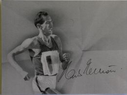 CARTE BRISTOL - Herb ELLIOTT- Dédicace - Signé - Hand Signed - Autographe Authentique  - - Athlétisme