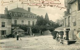 CPA 31 MONTREJEAU FONTAINE ET PLACE DES VEAUX 1904 - Montréjeau