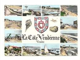 Cp, 85, La Côte Vendéenne, Multi-Vues, Voyagée 1963 - Sonstige & Ohne Zuordnung