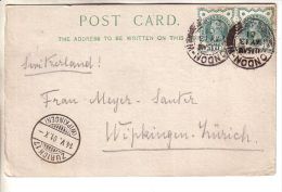 GOOD GB Postcard To SWITZERLAND 1901 - Good Stamped: Queen Victoria - Covers & Documents