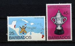 Barbade ** N° 411/412 - Coupe Du Monde De Cricket - Barbades (1966-...)