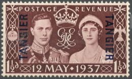 British Empire - Tangier  1937   Coronation Of George VI And Elizabeth Overprinted  1&1/2d   MH  Scott#514 - Morocco Agencies / Tangier (...-1958)