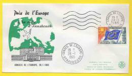 STRASBOURG - SERVICE - INNSBRUCK / 1965  OB. CONSEIL DE L EUROPE SUR LETTRE / PRIX DE L EUROPE (ref 197) - Covers & Documents