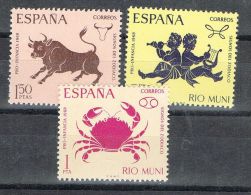 Serie Completa RIO MUNI Español, Zodiaco, Num  83-85 ** - Rio Muni